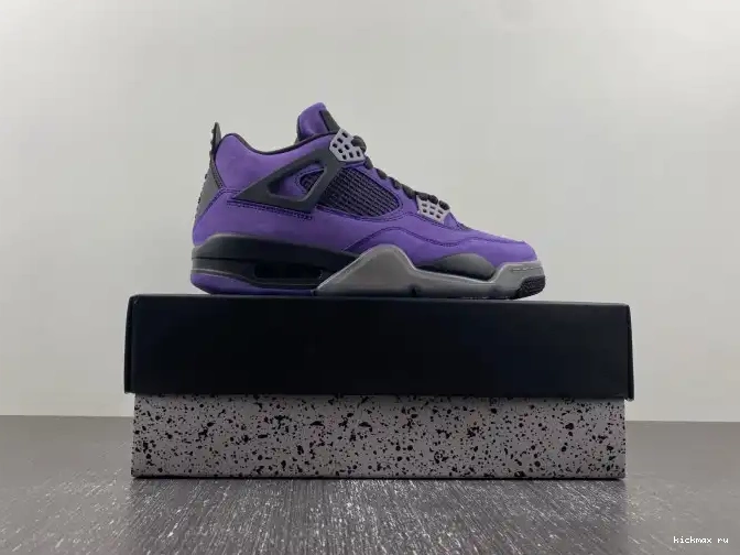 Rep Kickmax Suede 4 Purple Air Jordan Travis Scott x 0617